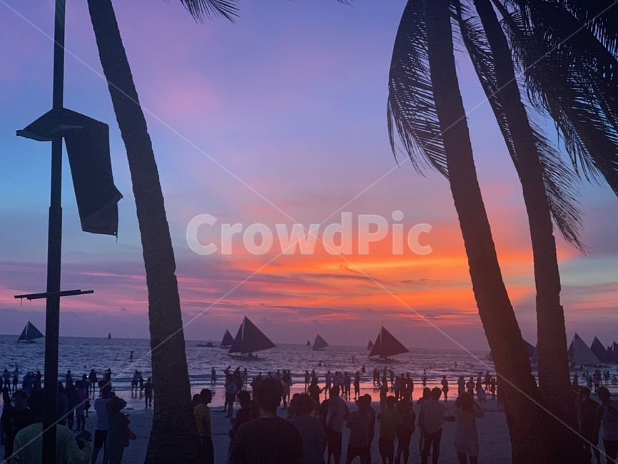 자연,하늘,일몰,붉은하늘,구름,야자수,sunset,nature,redsky,boracay,보라카이,자연,풍경,nature,landscape,사람들,대중,군중,other people,crowd
