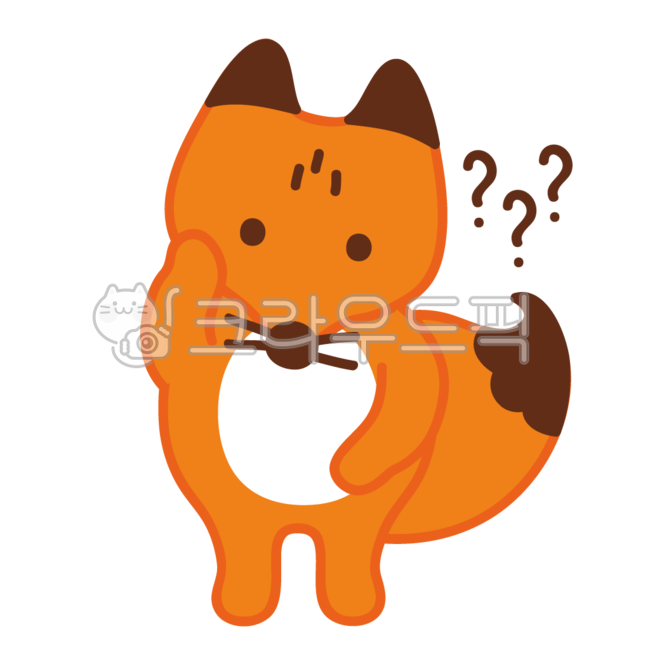 여우,여우일러스트,여우캐릭터,궁금,궁금증,물음표,학습,교육,고민,트레이닝,유치원,원아,어린이집,학습지,일러스트레이션,그래픽,일러스트