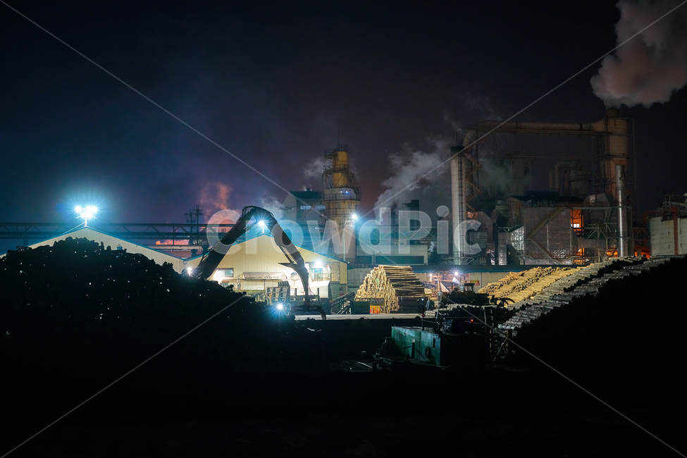 목재공장,중장비,크레인,목재운반,운송작업,야경,밤,풍경,nightscape,night,landscape,산업,industry,industrial