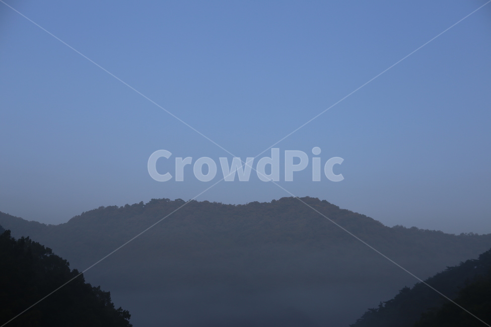일출,자연,풍경,세량지,호수,안개