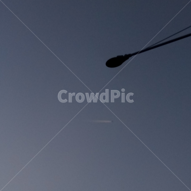 하늘,유성우,유성,비행기,제트기,분위기,자연,풍경,nature,landscape,lamp post,램프 포스트