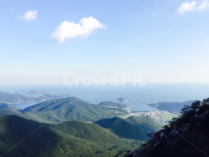 바다,구름,산,하늘,풍경,자연,풍경,nature,landscape,outdoors,옥외,mountain,mountain range,산맥