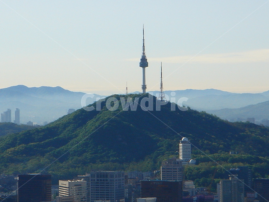 도시,전경,남산,도심,하늘