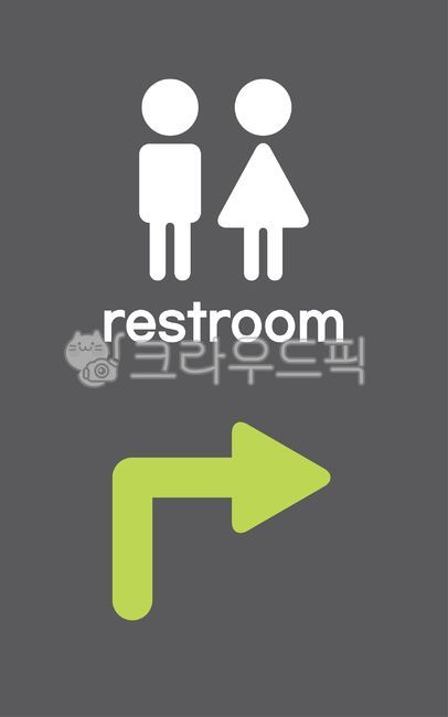화장실,화장실안내,안내,사인,위치,화살표,우측,오른쪽