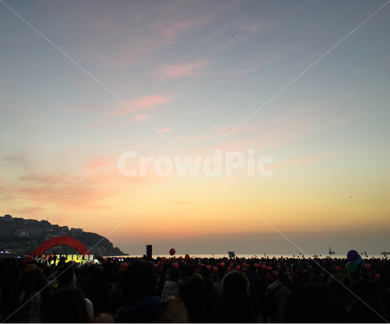 해운대,해돋이,바다,하늘,sunrise,사람들,대중,군중,other people,crowd,여행,휴가,traveling,vacation,trip