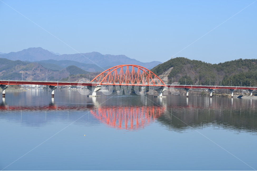 다리,강,자연,평화,반영