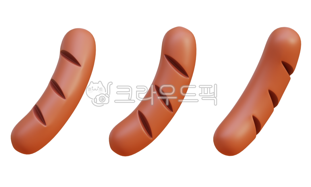 3d,고기,가공육,육류,음식,식재료,돼지,돼지고기,소,소고기,소세지,소시지,햄