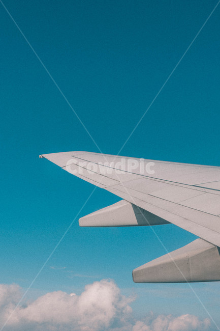 cloud,sky,blue,airplane,wing