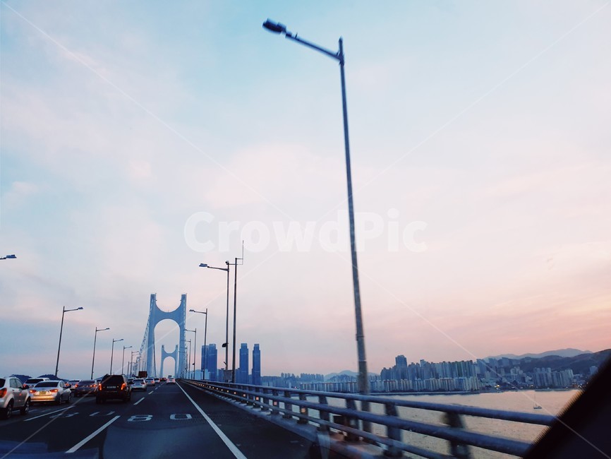 부산,선셋,해운대,바다,빛