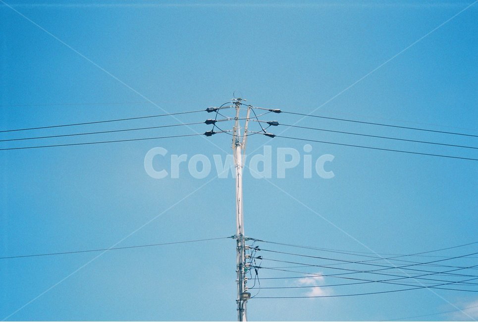 여름,전봇대,하늘,전깃줄,대칭,감성,sensible,feeling,산업,industry,industrial,에너지산업,energy industry,utility pole,전신주