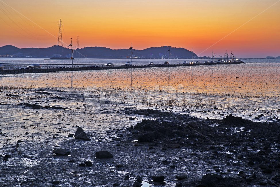 제부도,화성시,제부바닷길,화성팔경,제부모세,바다,일몰,석양,도로,갯벌