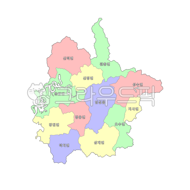 전라도,전라북도,전북,전북특별자치도,임실군,대한민국,우리나라,한국,행정구역,지도,행정구역지도,4색지도,파란색,노란색,빨간색,초록색,map