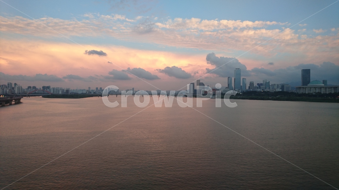 노을,한강,전경,다리,풍경,하늘,sky,river,sunset,pink,분홍하늘,outdoors,옥외,water,nature