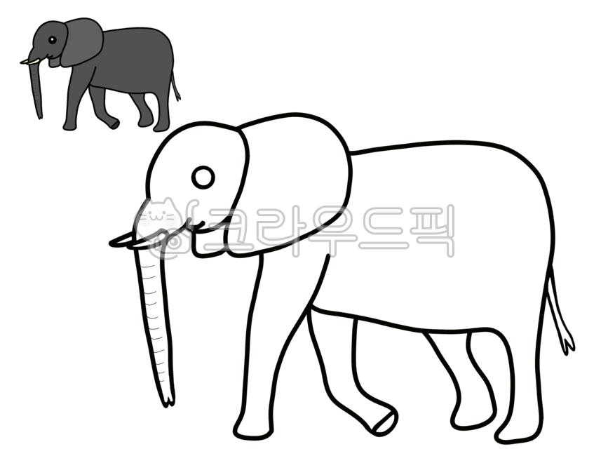 색칠공부,색칠하기,그림색칠,동물색칠공부,동물색칠하기,유아미술,유아그림공부,초등미술,elephant,animal,mammal,그래픽,일러스트레이션,graphic,illustration