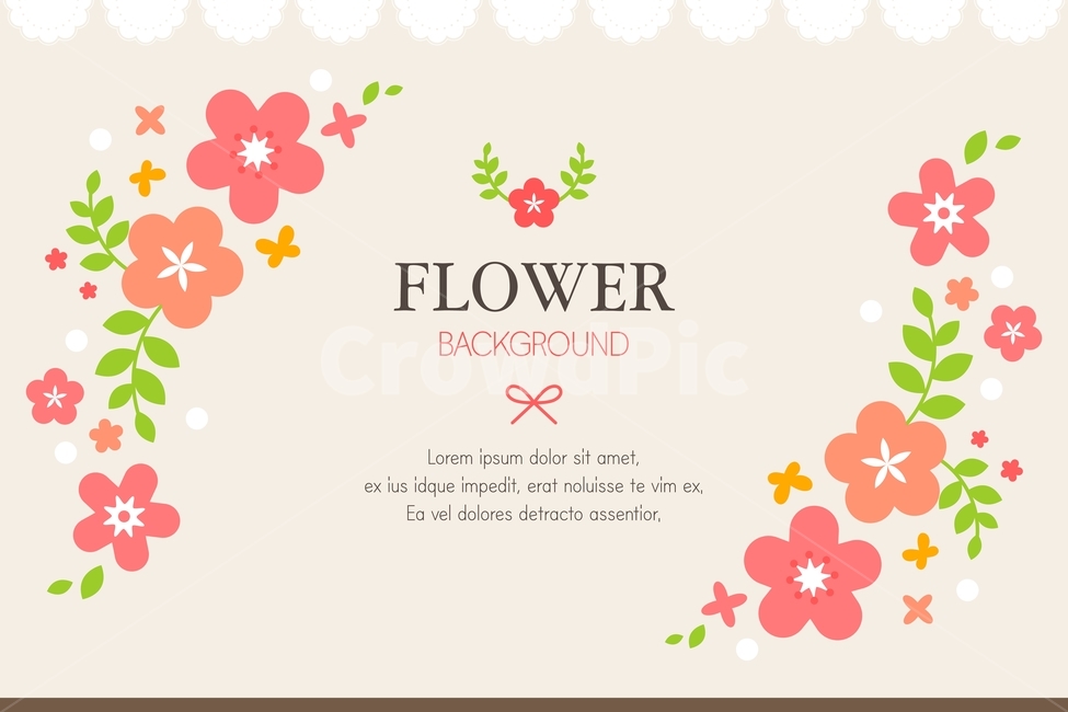 꽃,잎,열매,줄기,리본,봄,템플릿,배경,백그라운드,꽃,flower,그래픽,일러스트레이션,graphic,illustration