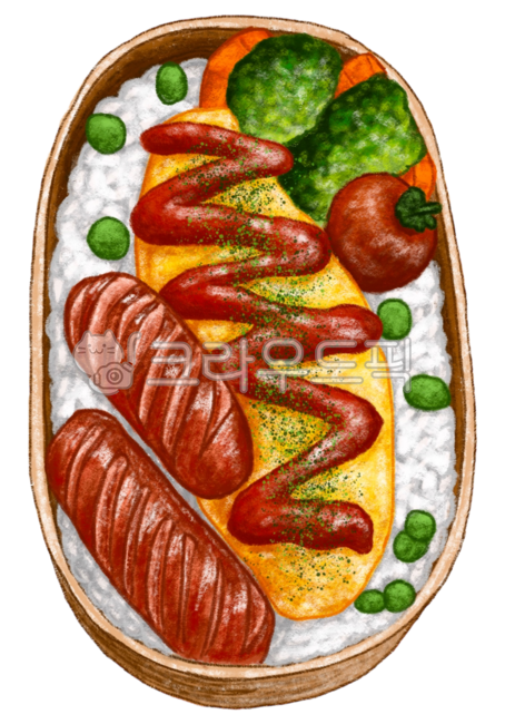 food,음식,도시락,오므라이스,소시지,소세지,요리