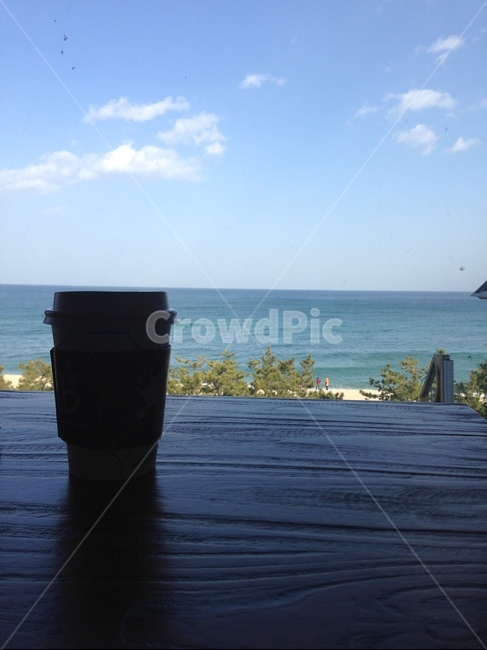 카페,커피,감성,낭만,바다,하늘,잔잔함,여유로움,커피,카페,coffee,cafe