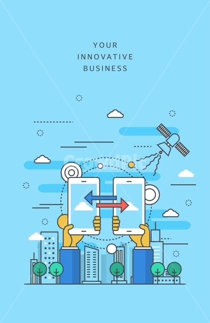 휴대폰,손,인공위성,도시,도심,비즈니스,라인,라인일러스트,산업,industry,industrial,비즈니스,사업,business,service,work,그래픽,일러스트레이션,graphic,illustration