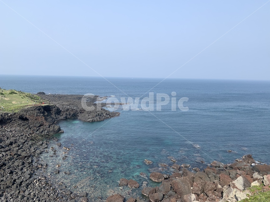 제주도,하늘,바다,자연,맑은