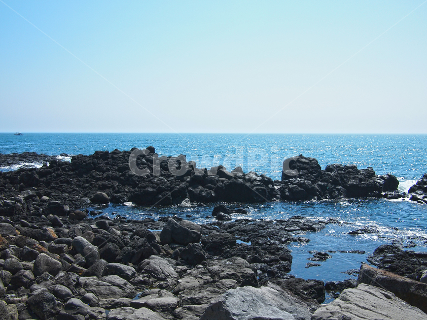 제주도,바다,풍경,여름,화산암