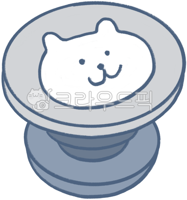 Grip Talk,character,prop,animal shape,cat,Smartphone Grip Talk,Smart Talk,cell phone,Smartphone,Grip Talk Illustration