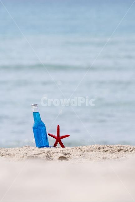 waves,spray,drinks,white sand,bottle,juice,Sea,summer,sandy beach,background,beach,starfish