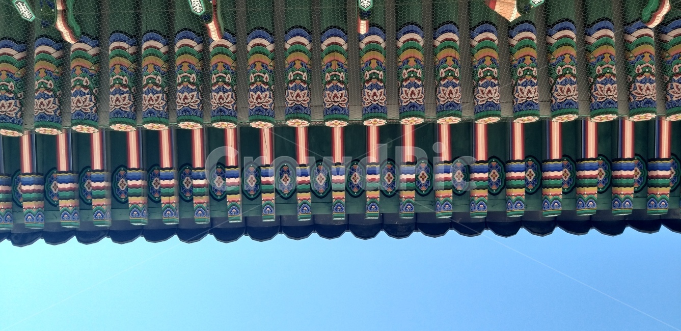 광화문,한국,전통건축,궁,단청,건물외관,korean,tradition,construction,맑은날,여름,하늘,지붕,처마