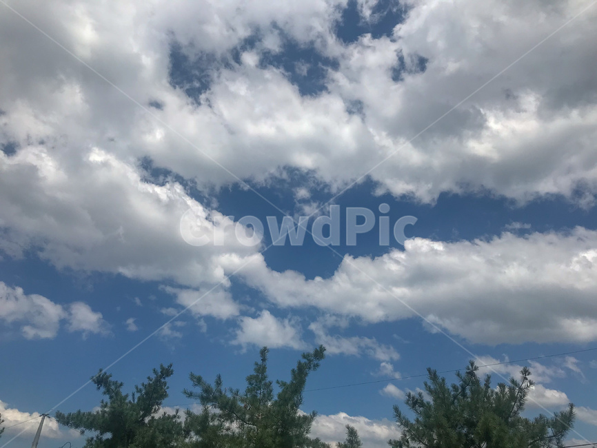 하늘,파란,푸른,파란하늘,맑은,맑은날,화창한,구름,blue,sky,뭉게구름,감성