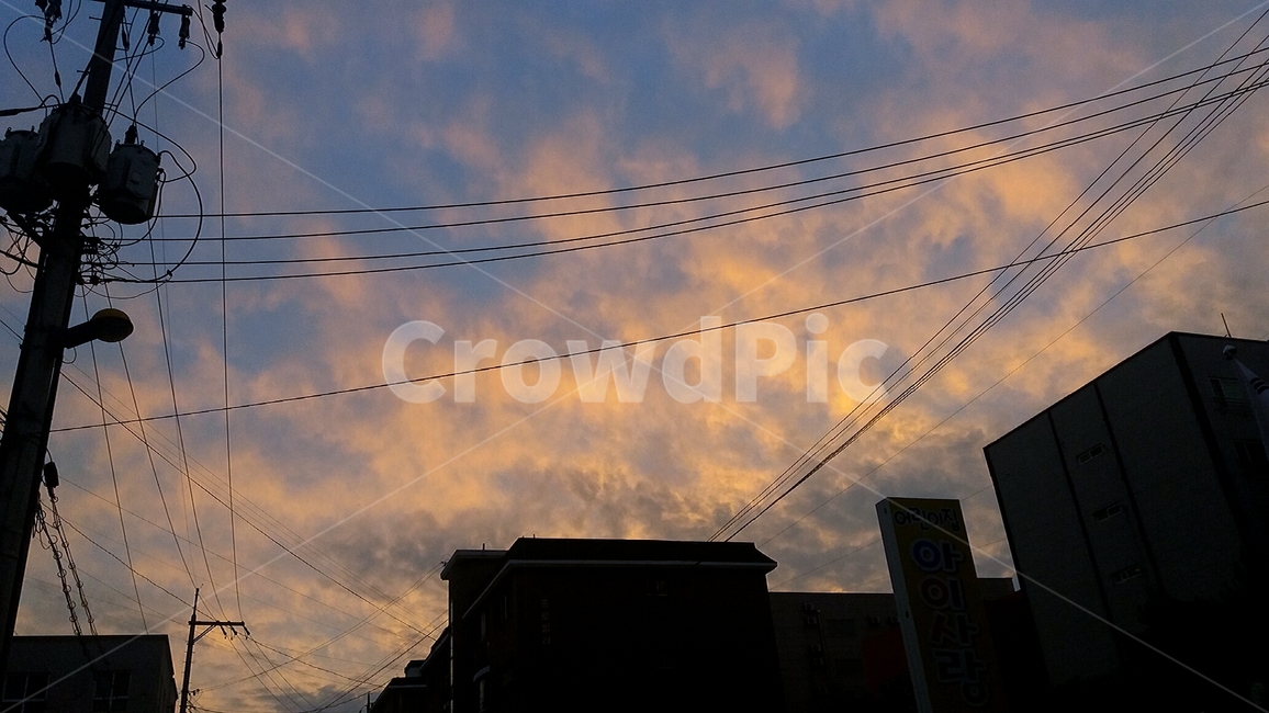 케이블,cable,sunset,노을,저녁노을