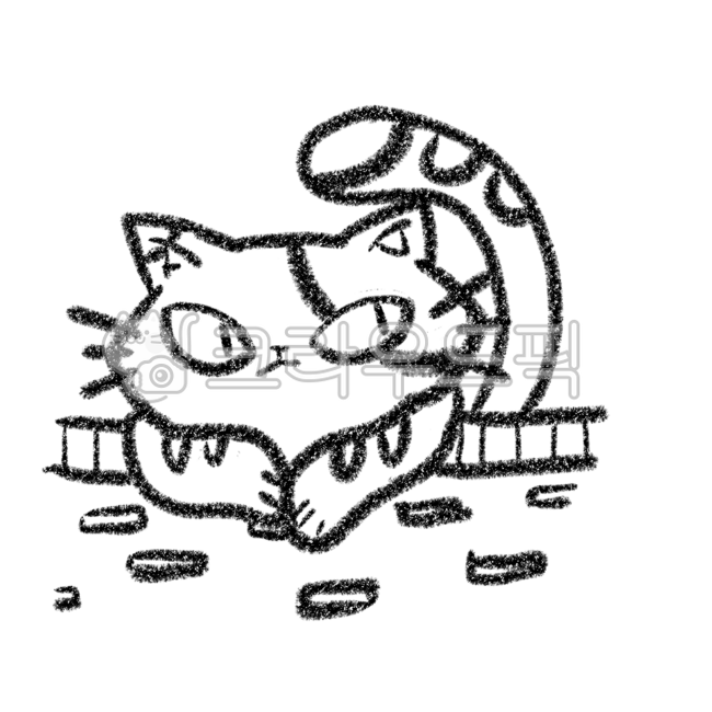 째려보는고양이,째려보는,곁눈질,곁눈질고양이,고양이,얼룩고양이,흑백고양이,고양이일러스트,매달린고양이
