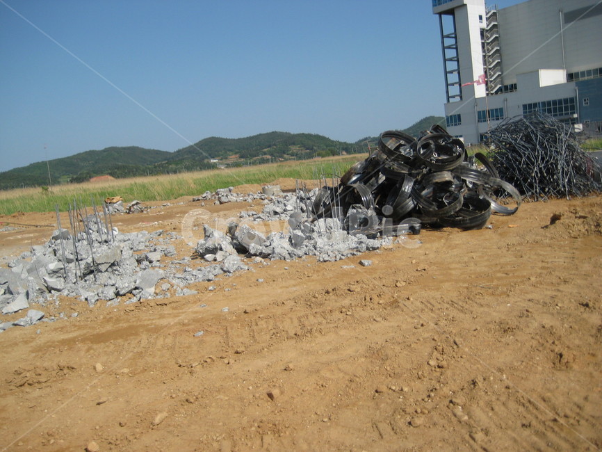 공사현장,강관,안전,철거,버려짐,산업,industry,industrial,건설업,건축업,construction industry