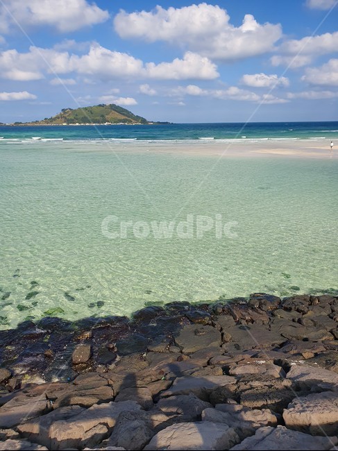 ocean,emerald color,Emerald,sight,Jeju sea