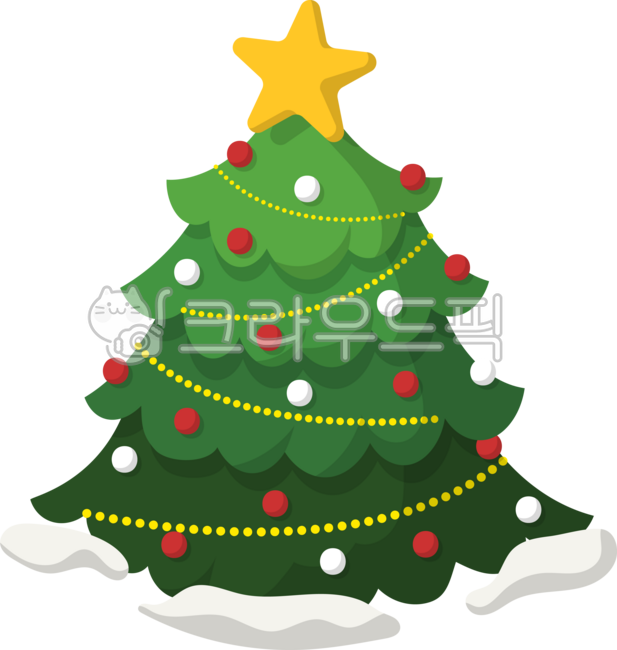 크리스마스,크리스마스트리,성탄절,별,눈,나무,노랑,빨강,공,볼,트리볼,조명,스노우,일러스트,클립아트,디자인,그래픽,귀여운,삽화,카툰