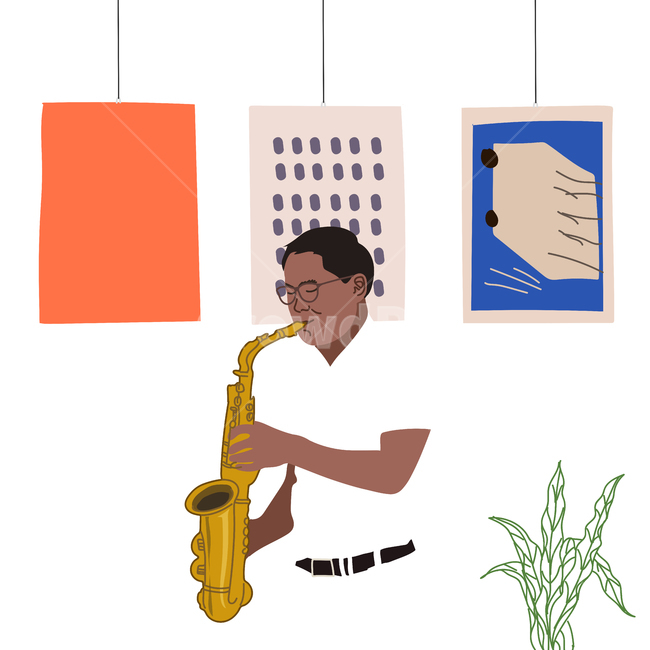 색소폰,악기,남자,악기연주,일러스트,악기,음향기기,musical instrument,musical equipment,그래픽,일러스트레이션,graphic,illustration