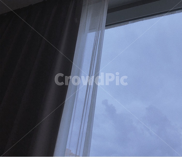 창문,하늘,커튼,구름,curtain