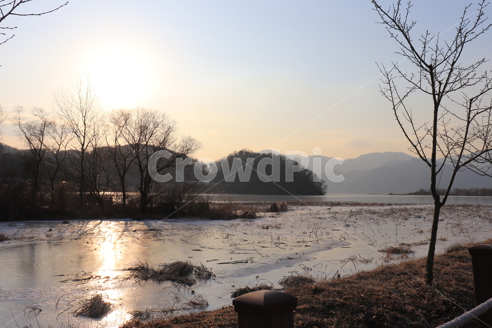팔당물안개공원,노을,겨울댐,산수화,겨울나무,겨울한국,자연,풍경,nature,landscape