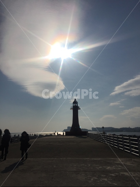 바다,파도,하늘,풍경,바위,등대,lighthouse,light,빛,flare,플레어