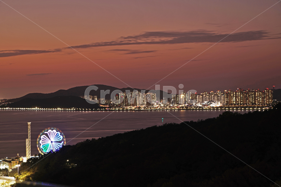 영종도,송산,인천,야경,노을,바다,서해,아파트촌,월미테마파트