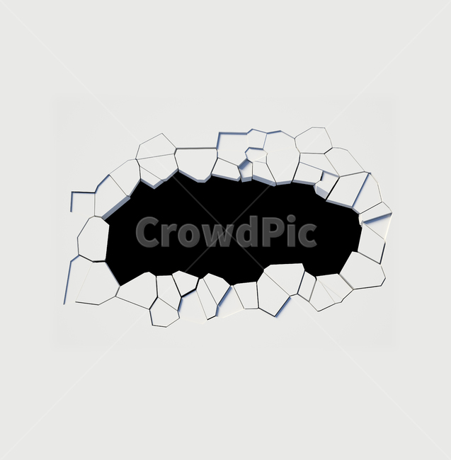 broken,blank,surface,Destruction,break,emptied,cracked,crash,fracture,hole,3d,destroyed,crack,sale,background,price,damaged,wall,bean