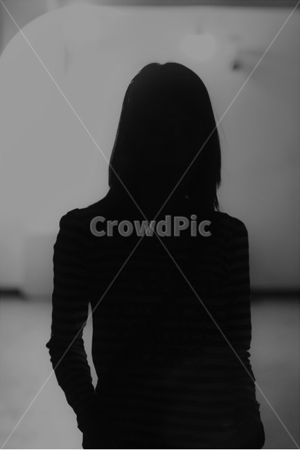 Character,pose,black and white photography,silhouette,portrait,Grayscale