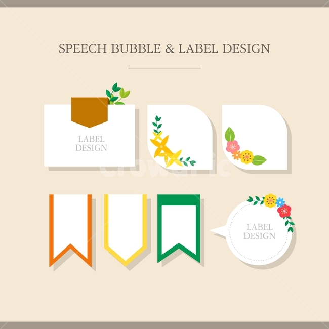 봄,식물,꽃,라벨,말풍선,텍스트박스,봄,계절,spring,season,그래픽,일러스트레이션,graphic,illustration