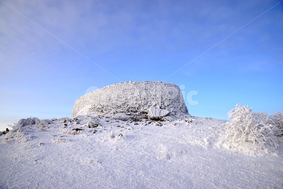 A national park,snow scene,Taebaeksan Mountain,sight,Cheonjedan