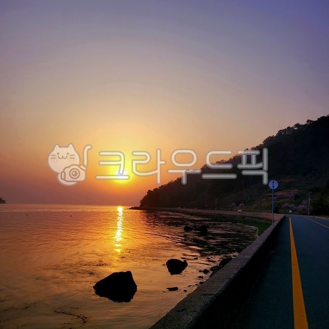 바다,노을,해안도로,드라이브,자연,도로,road,sunset,nature,하늘,sky,sunrise,sunlight