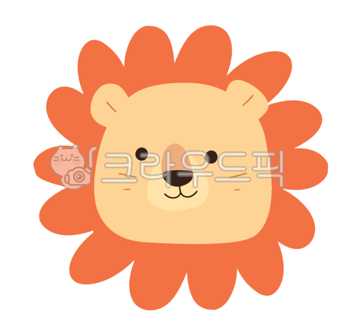 동물,캐릭터,귀여운,꾸미기,다꾸,스티커,사자