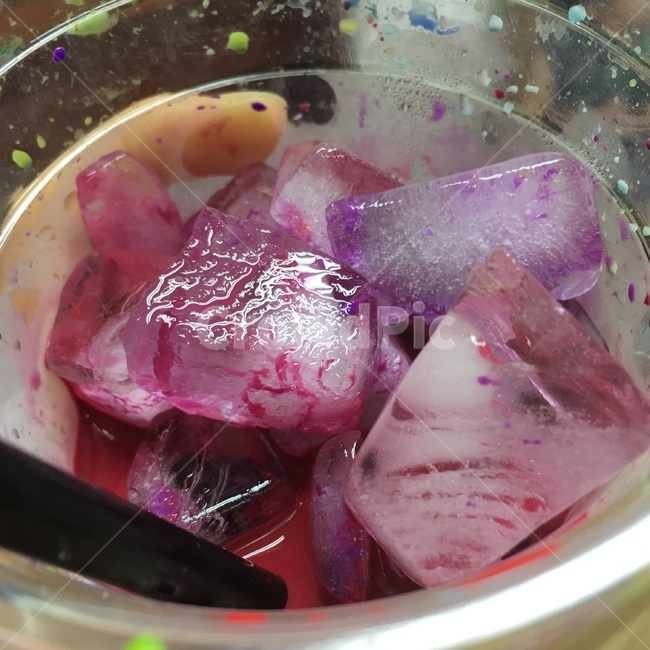 물감놀이,paints,얼음,ice,보라색,wiolet,purple