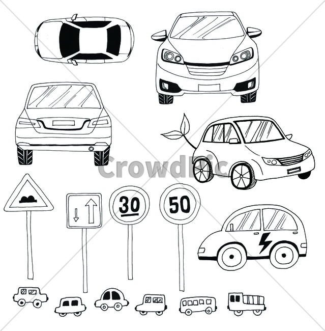 손그림,handdrawing,팬그림,팬라인,pen,penline,penpicture,pendrawing,자동차,car,motor,교통표지,trafficsign