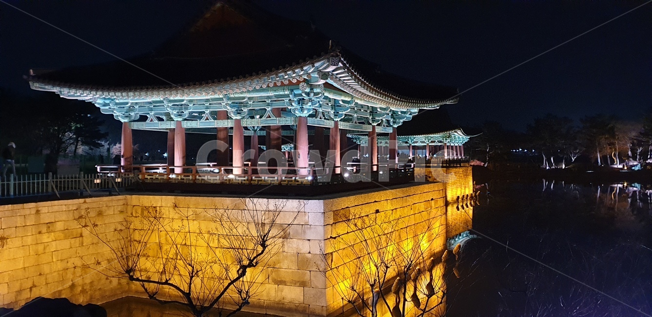 경주,고전,야경,기둥,반영