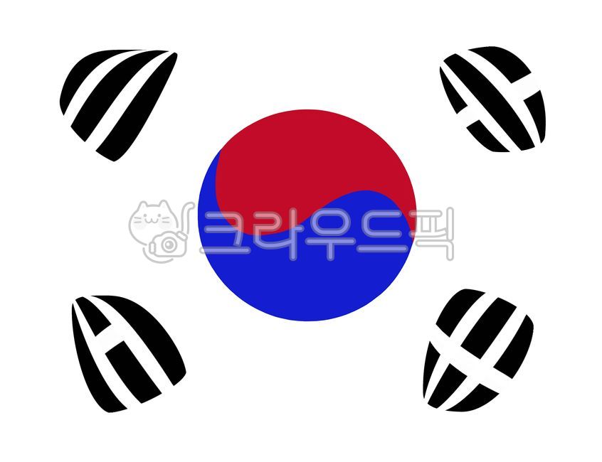 태극기,태극기일러스트,변형태극기,건곤감리,태극기누끼,한국,태극,태극문양,korean,koreanflag,koreanflagillustration