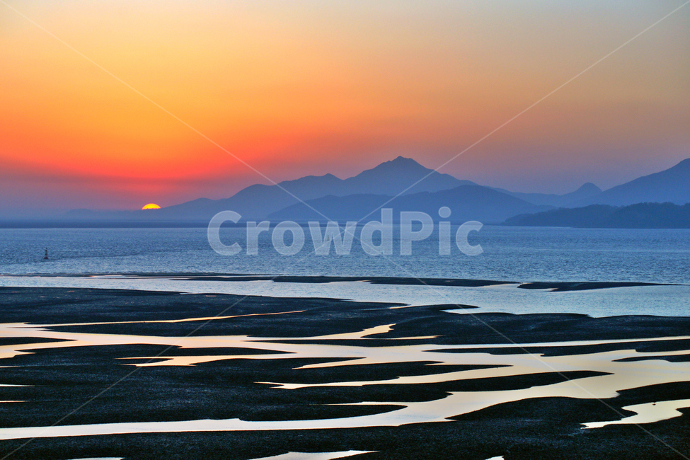 일몰,석양,노을,지는해,붉은노을,갯벌,바다,썰물,자연,풍경,nature,landscape,한국자연풍경,한국자연경관,korea nature landscape,outdoors,옥외
