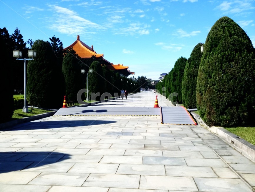 대만,타이페이,정원,고궁,궁,산책,맑은,파란,하늘,랜드마크,landmark,tourist attraction,해외,외국,세계,foreign,oversea,world,세계랜드마크,해외랜드마크,외국랜드마크,world landmark,world tourist attraction,flagstone,판석